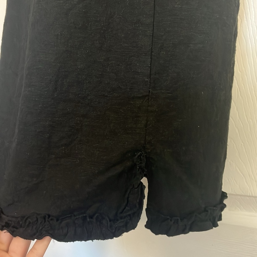 UO Wren Linen Ruffle Mini Dress LBD - Picture 7 of 12